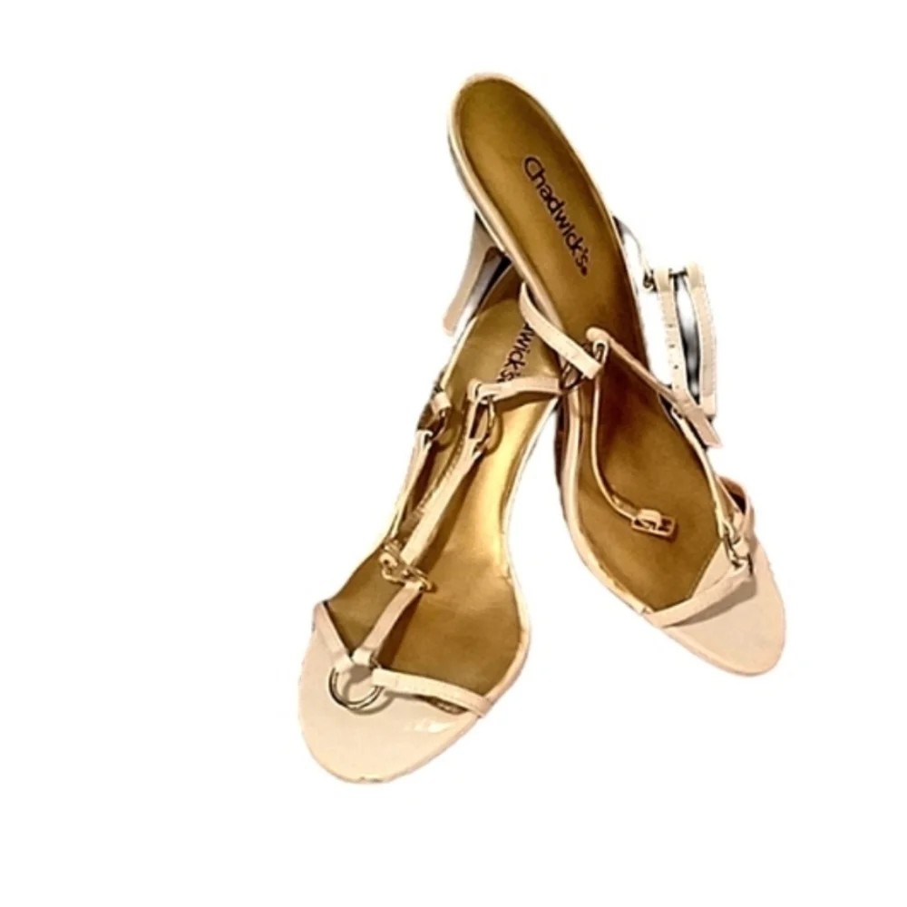 Chadwicks White Ankle Strap Shoes Size 8